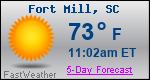 Weather Forecast for Fort Mill, SC