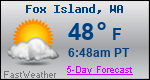 Weather Forecast for Fox Island, WA