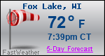 Weather Forecast for Fox Lake, WI