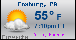 Weather Forecast for Foxburg, PA