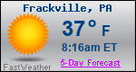 Weather Forecast for Frackville, PA