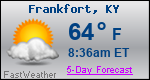 Weather Forecast for Frankfort, KY