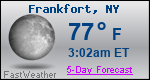 Weather Forecast for Frankfort, NY