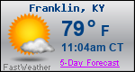 Weather Forecast for Franklin, KY