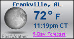 Weather Forecast for Frankville, AL
