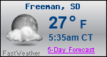 Weather Forecast for Freeman, SD