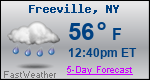 Weather Forecast for Freeville, NY