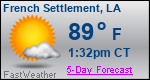 Weather Forecast for French Settlement, LA