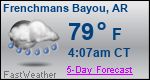 Weather Forecast for Frenchmans Bayou, AR