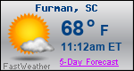 Weather Forecast for Furman, SC