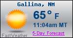 Weather Forecast for Gallina, NM