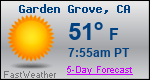 Weather Forecast for Garden Grove, CA