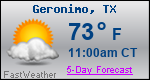 Weather Forecast for Geronimo, TX