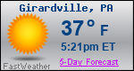 Weather Forecast for Girardville, PA