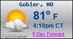 Weather Forecast for Gobler, MO