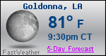 Weather Forecast for Goldonna, LA
