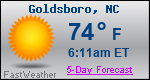 Weather Forecast for Goldsboro, NC