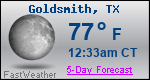 Weather Forecast for Goldsmith, TX
