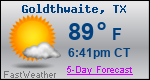 Weather Forecast for Goldthwaite, TX