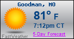 Weather Forecast for Goodman, MO