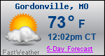 Weather Forecast for Gordonville, MO