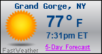 Weather Forecast for Grand Gorge, NY