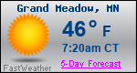 Weather Forecast for Grand Meadow, MN