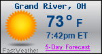 Weather Forecast for Grand River, OH