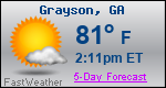 Weather Forecast for Grayson, GA