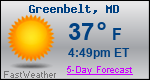 Weather Forecast for Greenbelt, MD