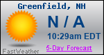 Weather Forecast for Greenfield, NH