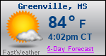 Weather Forecast for Greenville, MS