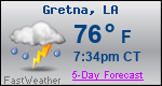 Weather Forecast for Gretna, LA