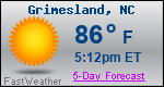 Weather Forecast for Grimesland, NC