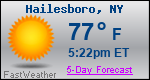 Weather Forecast for Hailesboro, NY