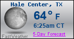 Weather Forecast for Hale Center, TX
