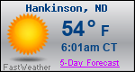 Weather Forecast for Hankinson, ND
