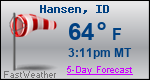 Weather Forecast for Hansen, ID