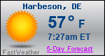 Weather Forecast for Harbeson, DE