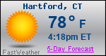 Weather Forecast for Hartford, CT