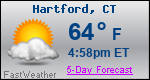 Weather Forecast for Hartford, CT