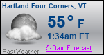 Weather Forecast for Hartland Four Corners, VT