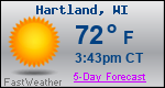 Weather Forecast for Hartland, WI