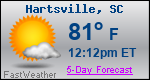 Weather Forecast for Hartsville, SC