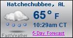 Weather Forecast for Hatchechubbee, AL