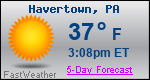 Weather Forecast for Havertown, PA