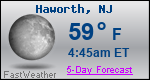 Weather Forecast for Haworth, NJ