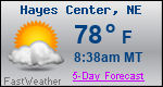 Weather Forecast for Hayes Center, NE