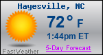 Weather Forecast for Hayesville, NC