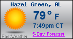 Weather Forecast for Hazel Green, AL